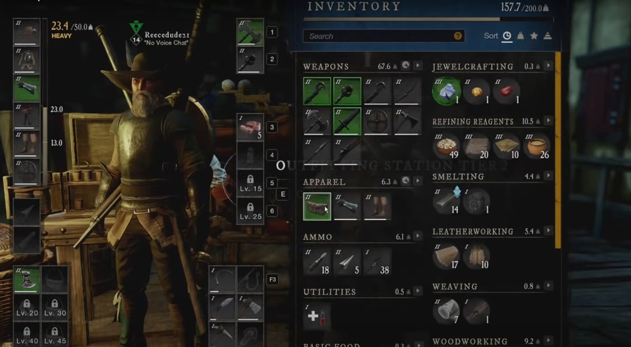 increse your inventory size - New World Guide