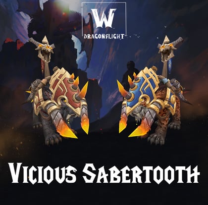 WoW Dragonflight Vicious Sabertooth Mount Boost